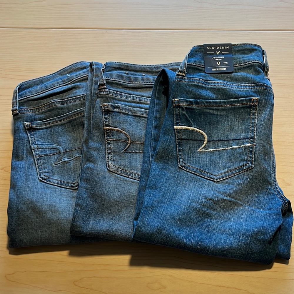 American Eagle trio of jeans size O